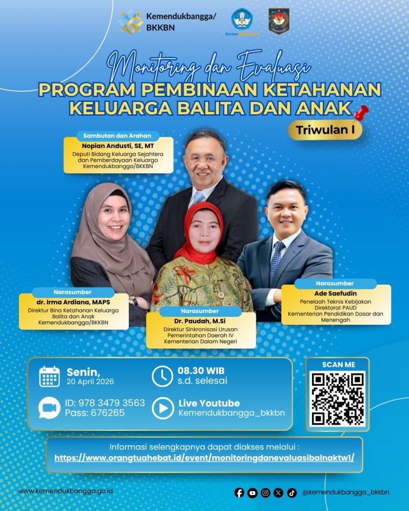 20 April 2026 - Program Pembinaan Ketahanan Keluarga Balita dan Anak Triwulan 1 program pembinaan ketahanan keluarga balita dan anak triwulan 1