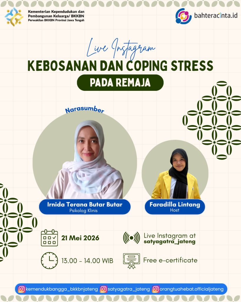 21 Mei 2026 - Live IG : Kebosanan dan Coping Stress pada Remaja live ig kebosanan dan coping stress pada remaja