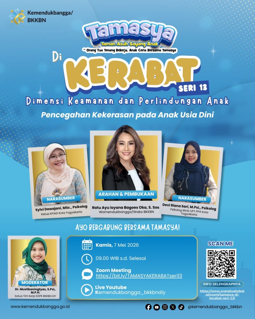 7 Mei 2026 - KERABAT Seri 13 : Pencegahan Kekerasan pada Anak Usia Dini tamasya di kerabat seri 13